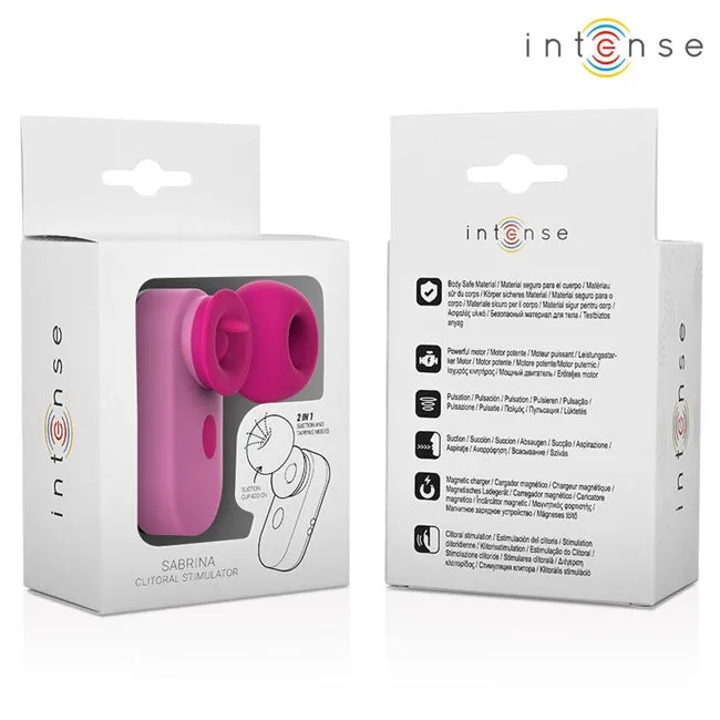 Stimulator clitoris INTENSE Sabrina Clitoral Stimulator. cu funcție de simulare sex oral și tapping. culoare roz