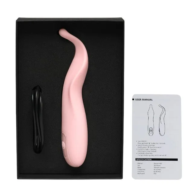 Stimulator clitoris INTY TOYS BLISS. din silicon lichid. cu 10 funcții de vibrații ultra-puternice. rezistent la apă IPX6. roz