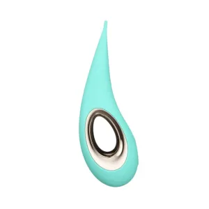 Stimulator clitoris LELO DOT AQUA. din silicon moale. cu mișcări inovatoare în formă de 8. 8 funcții de vibrație. albastru