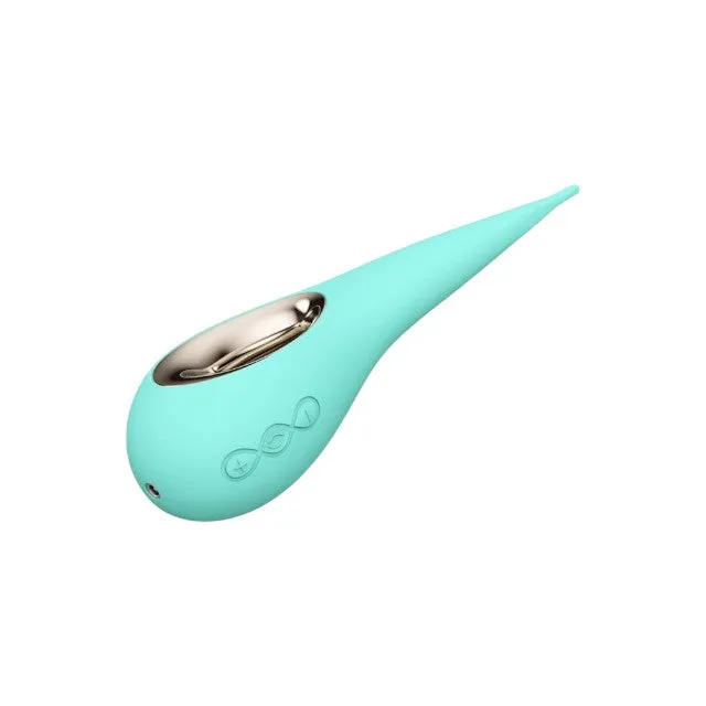 Stimulator clitoris LELO DOT AQUA. din silicon moale. cu mișcări inovatoare în formă de 8. 8 funcții de vibrație. albastru
