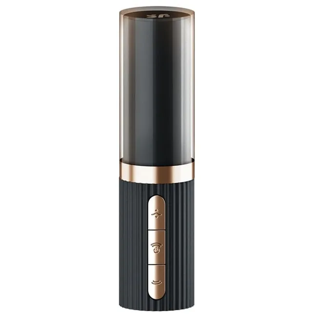Stimulator clitoris SATISFYER PRO 2 KISS. design discret în formă de ruj. 11 funcții de vibrație. 3 viteze. rezistent la apă IPX7. negru cu mov