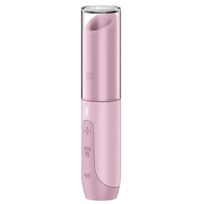 Stimulator clitoris SATISFYER SECRET KISS. design discret și compact. 11 funcții de vibrație. 3 viteze. rezistent la apă IPX7. roz