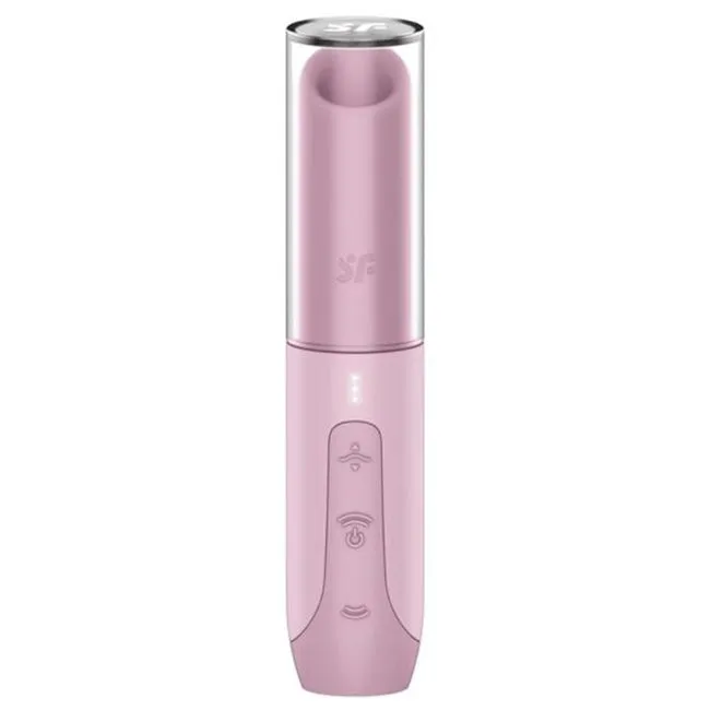 Stimulator clitoris SATISFYER SECRET KISS. design discret și compact. 11 funcții de vibrație. 3 viteze. rezistent la apă IPX7. roz