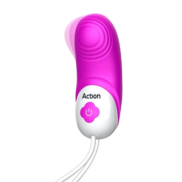 Stimulator DOUBLE ACTION No. Thirteen. pentru clitoris și punctul G. 10 funcții de pulsație. 10 funcții de vibrație. roz cu alb
