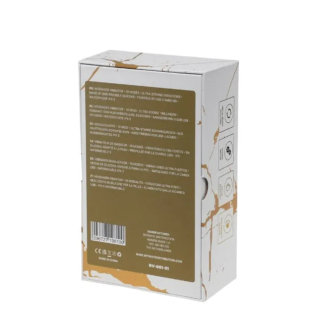 Stimulator dublu pentru clitoris ROUGE VELVET Aurora. 10 funcții de rotație. simulare sex oral și vibrații ultra-puternice. roșu