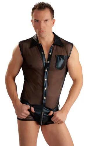 Svenjoyment Men Playsuit Wet Look