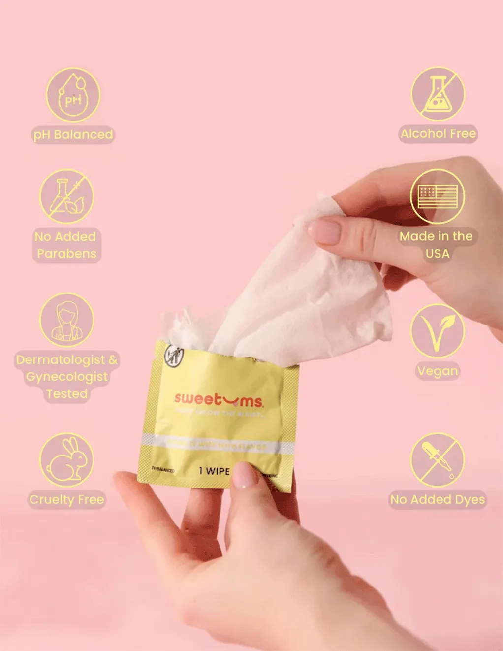 Sweetums Pina Colada Flavored Wipes