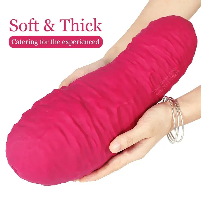 Thick Silicone Rectal Prolapse Butt Plug - Super Soft Anal Dilator Built Anal Toy For Women Men