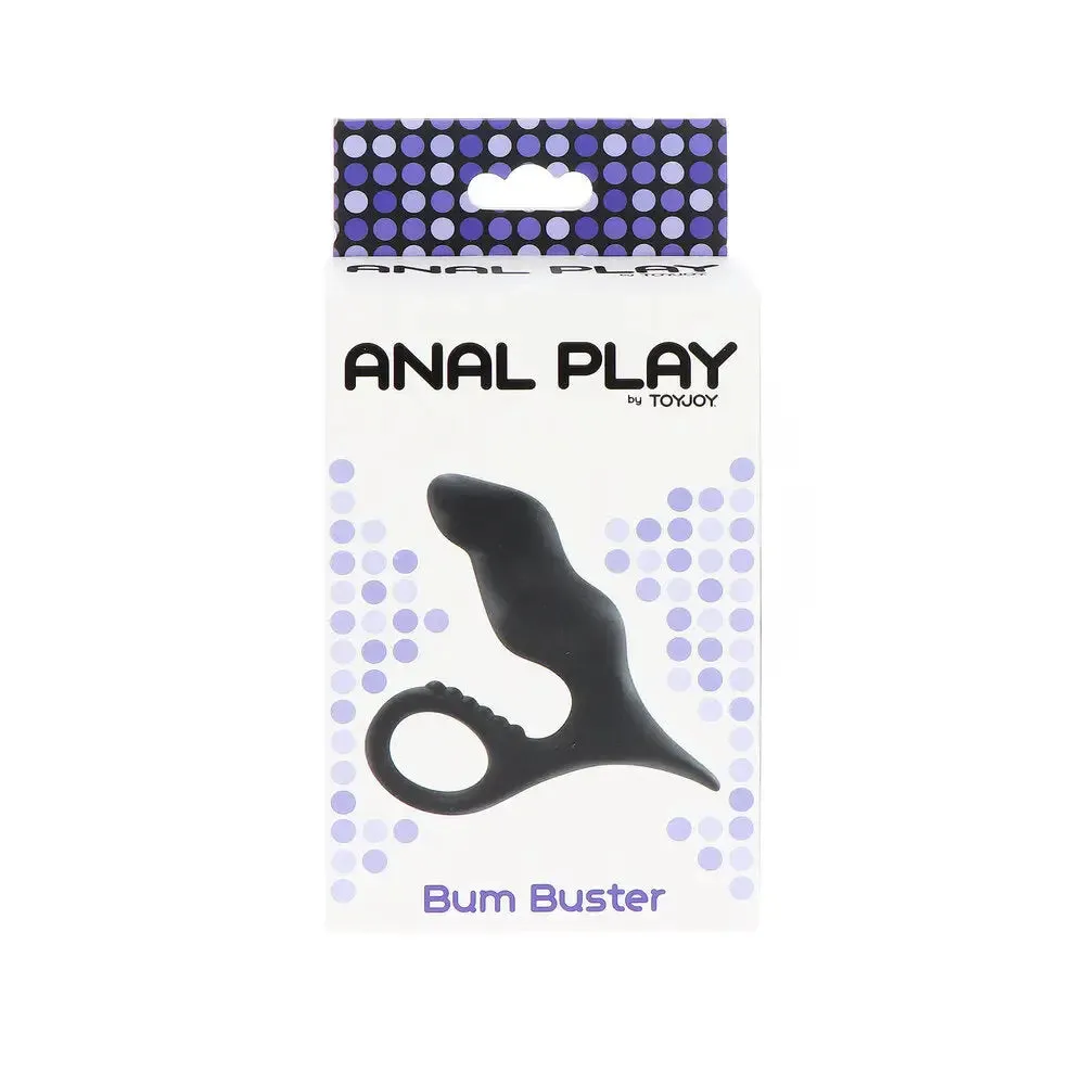 Toyjoy Silicone Black Prostate Massager with Retrieval Loop