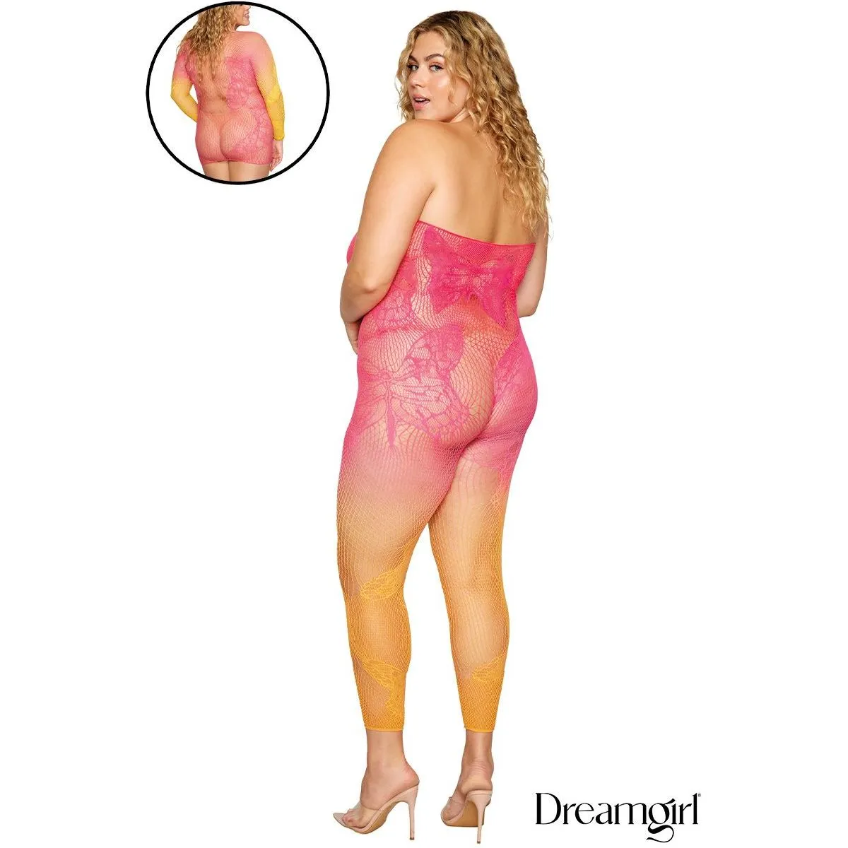 Two Tone Ombre Babydoll or Bodystocking by Dreamgirl