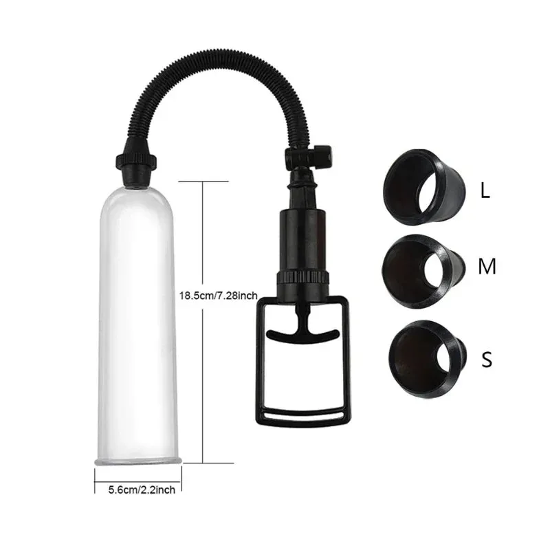 Vacuum Penis Pump Male Sex Toy - Manual Enlarger Delay Ejacuation Training Kits