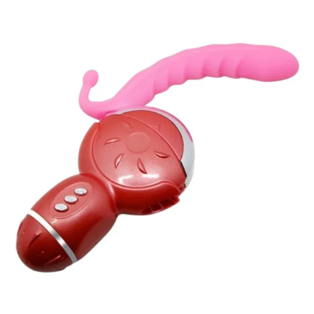 Vibrator BAILE Rolling Fun II. în formă de roată. pentru clitoris și punctul G. funcție de simulare sex oral. 6 funcții de rotație. roz