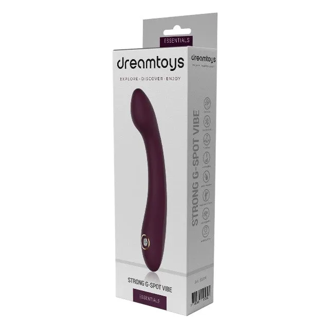 Vibrator DREAMTOYS Essentials Strong G-Spot Vibe. pentru stimularea punctului G. 7 funcții de vibrație. lungime 21.8 cm. mov