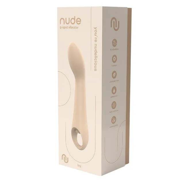 Vibrator DREAMTOYS Nude Ivy G-Spot. pentru stimularea punctului G. 10 funcții de vibrație. rezistent la apă IPX6. culoarea pielii