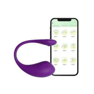 Vibrator dublu CNT Clit Magic - The Insider. control prin aplicație. vibrații personalizate. rezistent la apă IPX7. culoare mov