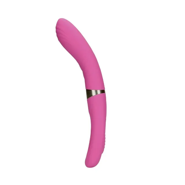 Vibrator dublu LOVELINE Double-Sided Flapping and G-Spot Vibrator. cu funcție de lovituri ritmice. 20 funcții de vibrație. roz