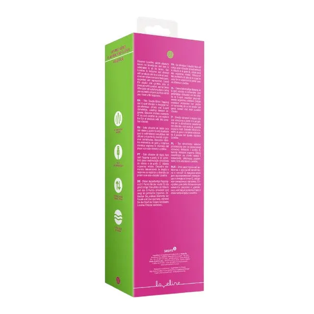 Vibrator dublu LOVELINE Double-Sided Flapping and G-Spot Vibrator. cu funcție de lovituri ritmice. 20 funcții de vibrație. roz