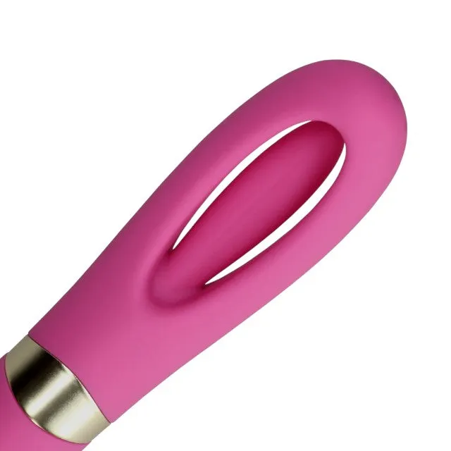 Vibrator dublu LOVELINE Double-Sided Flapping and G-Spot Vibrator. cu funcție de lovituri ritmice. 20 funcții de vibrație. roz