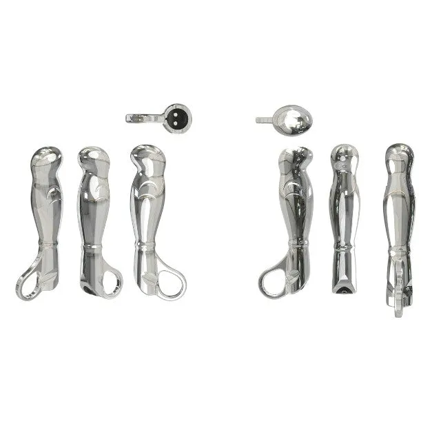 Vibrator NEXUS Fortis. din aluminiu. pentru stimularea punctului G și punctului P. 6 funcții de vibrație. lungime 13 cm. argintiu