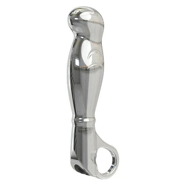 Vibrator NEXUS Fortis. din aluminiu. pentru stimularea punctului G și punctului P. 6 funcții de vibrație. lungime 13 cm. argintiu
