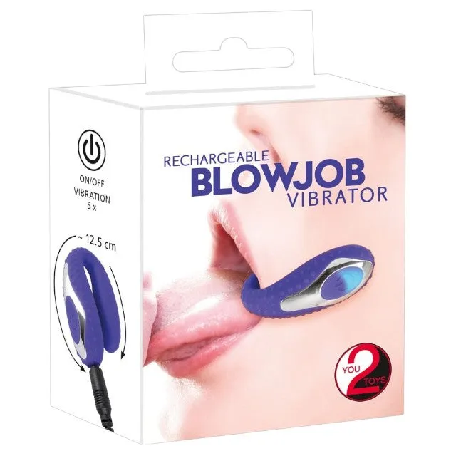 Vibrator oral YOU2TOYS Rechargeable Blowjob Vibrator. pentru intensificarea sexului oral. cu 5 funcții de vibrație. mov
