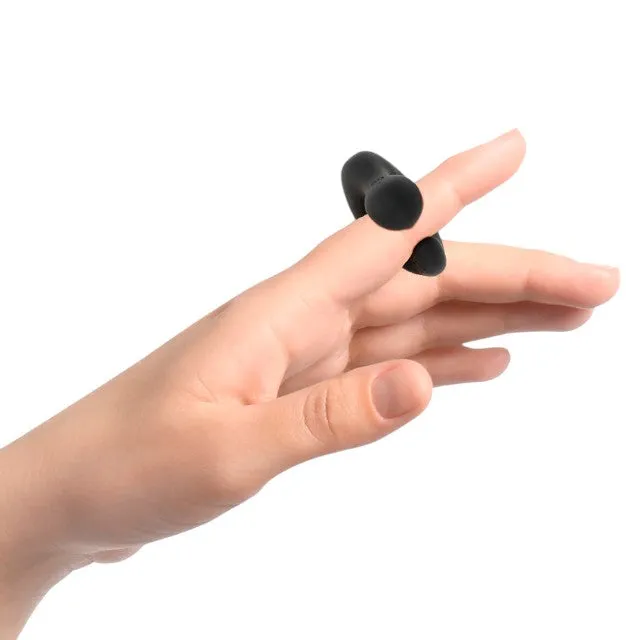 Vibrator pentru deget BLACK & SILVER Ducky Vibrating Thimble. în formă de rățușcă. cu 11 funcții de vibrație. negru