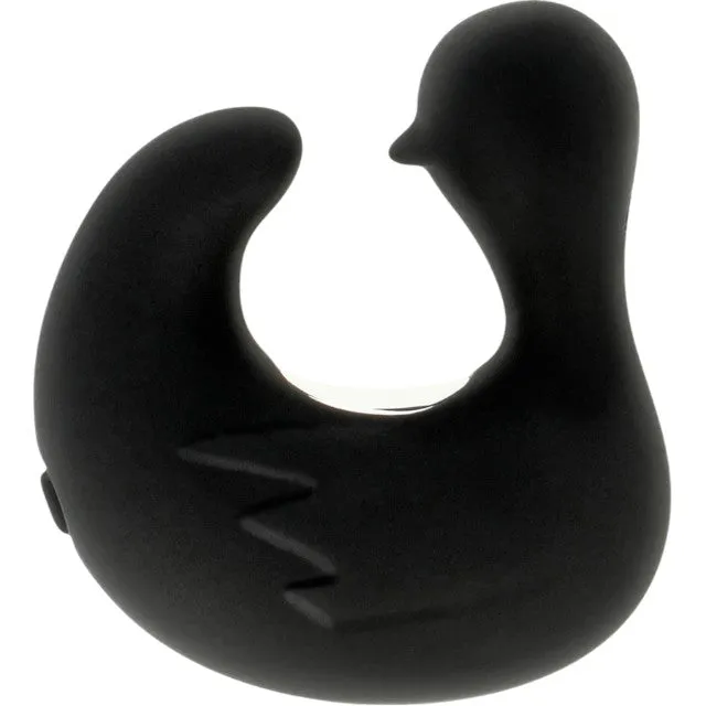 Vibrator pentru deget BLACK & SILVER Ducky Vibrating Thimble. în formă de rățușcă. cu 11 funcții de vibrație. negru