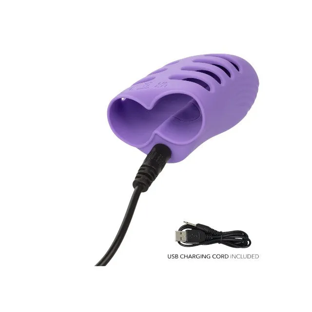Vibrator pentru deget CALEXOTICS Dr. Laura Berman Finger Vibe. 10 funcții de vibrație. rezistent la apă IPX7. culoarea mov
