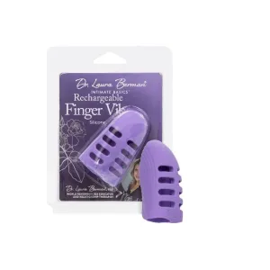 Vibrator pentru deget CALEXOTICS Dr. Laura Berman Finger Vibe. 10 funcții de vibrație. rezistent la apă IPX7. culoarea mov