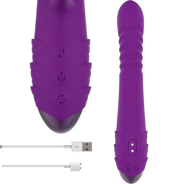 Vibrator rabbit INTENSE IGGY Multifunction. cu 8 funcții de penetrare automată. 8 funcții de pulsații. 8 funcții de oscilații. mov