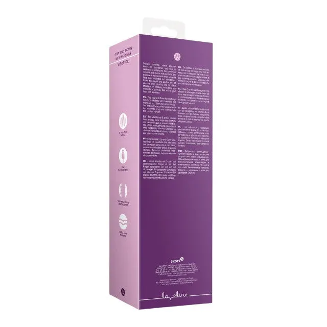 Vibrator rabbit LOVELINE 3 Up-and-Down Moving Rings Vibrator. cu 3 inele mișcătoare. 13 funcții de vibrație. mov