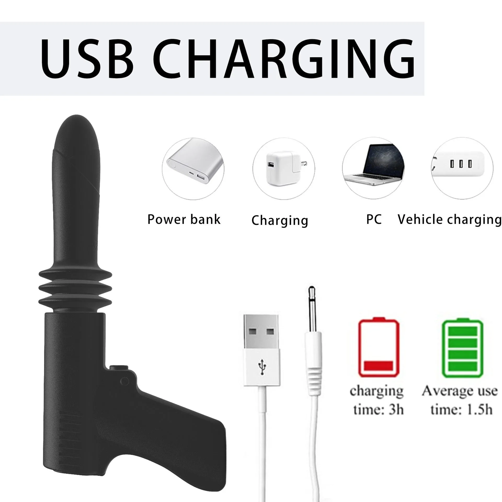 Vigorous Thursting Dildo Adult Stroker - G Spot Anal Sex Machine for Women Men