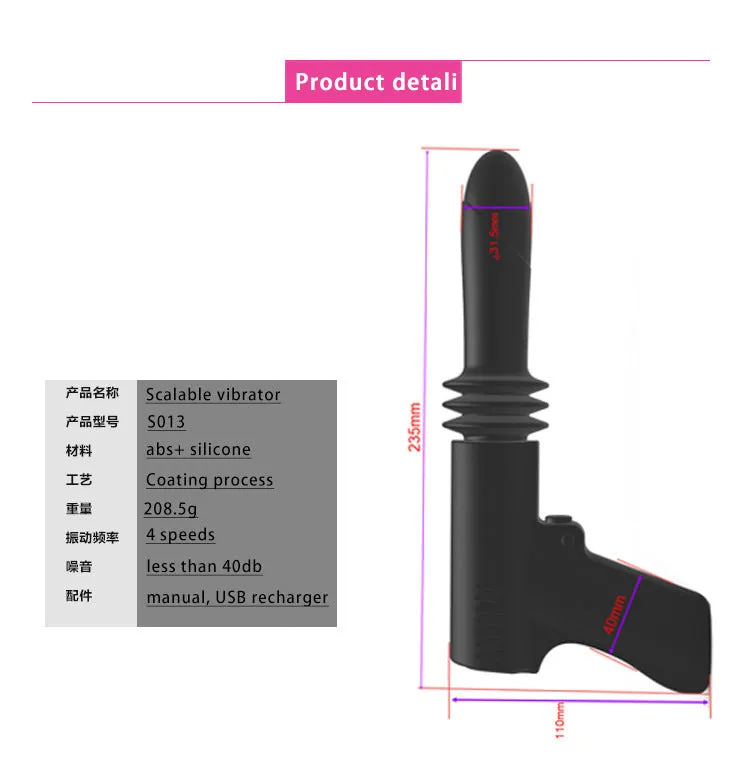 Vigorous Thursting Dildo Adult Stroker - G Spot Anal Sex Machine for Women Men