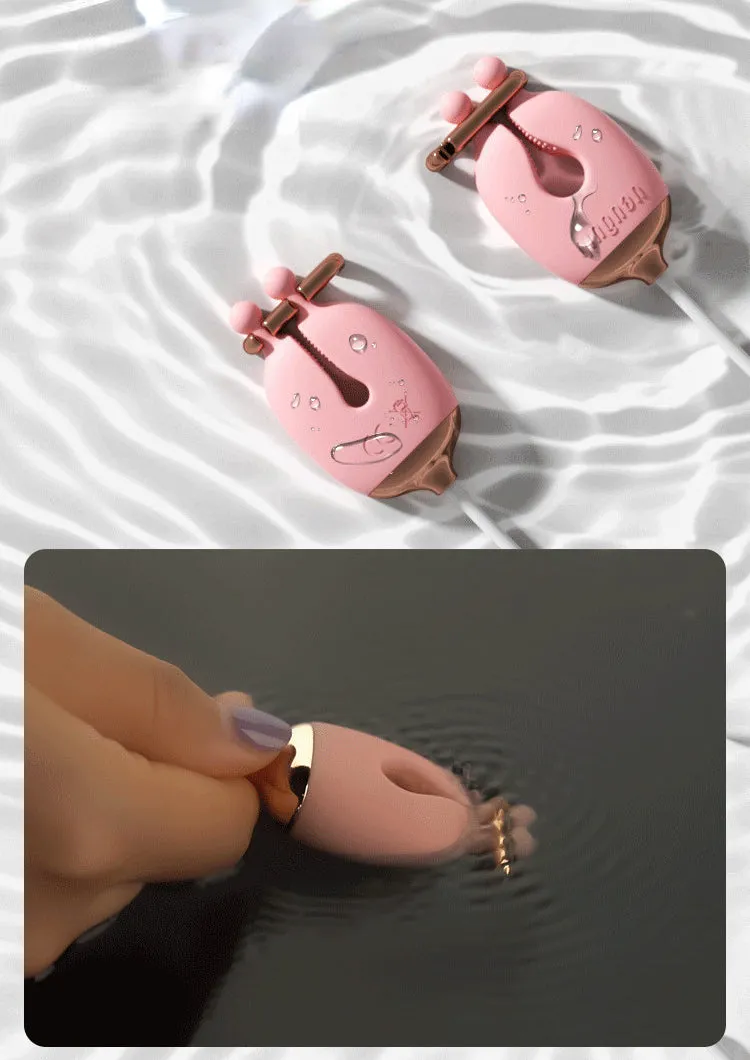 Whisper Vibrator Nipple Collar SM Love Set