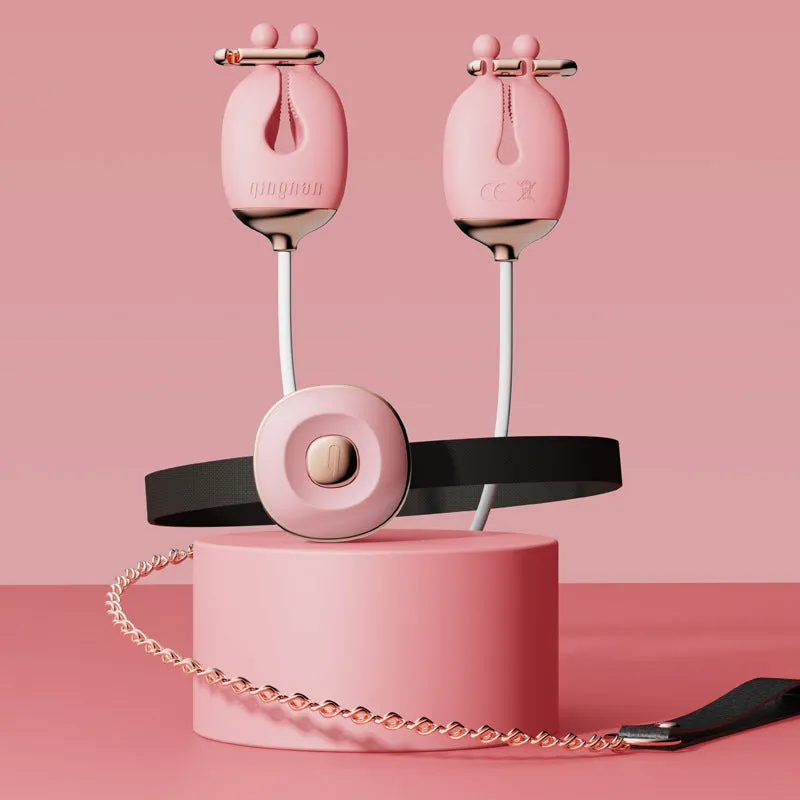 Whisper Vibrator Nipple Collar SM Love Set