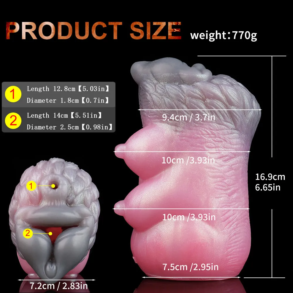 Wolf Beauty Pocket Pussy Male Masturbator - Fantasy Silicone Penis Blowjob Sex Toys for Men