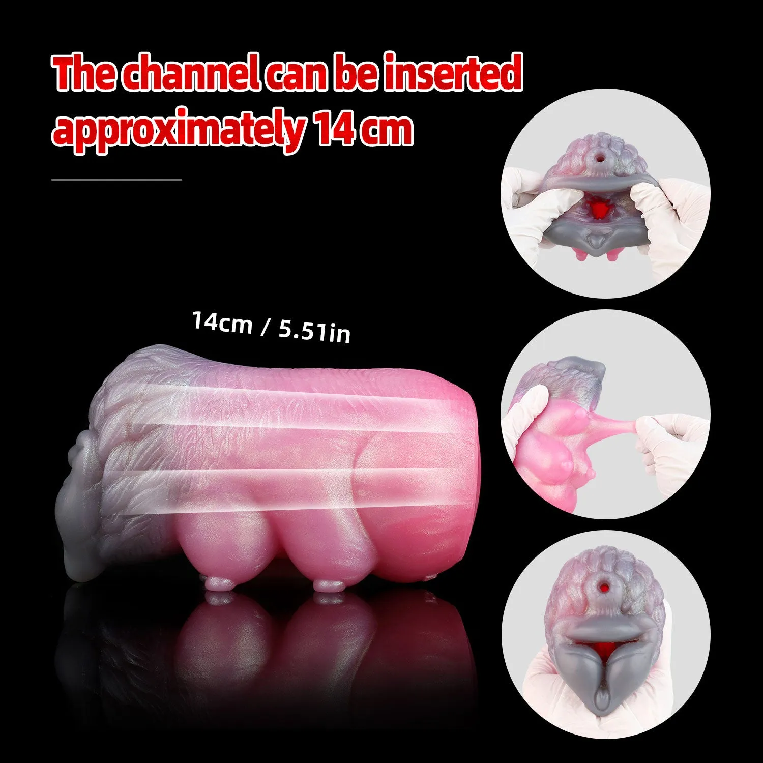 Wolf Beauty Pocket Pussy Male Masturbator - Fantasy Silicone Penis Blowjob Sex Toys for Men