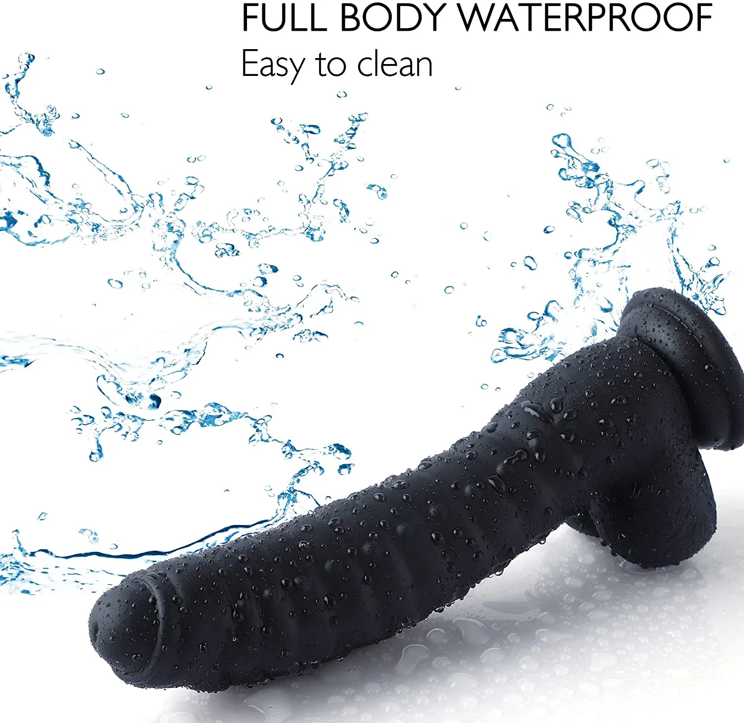 Women G-spot pleasure dildo with beads ( black )